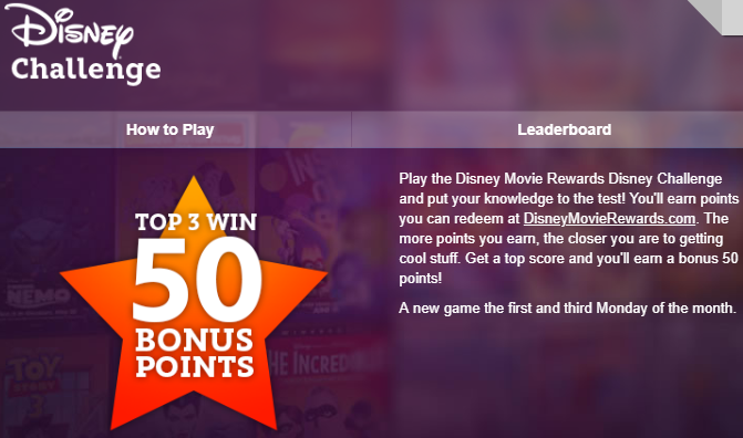 Play the Last Disney Challenge for July