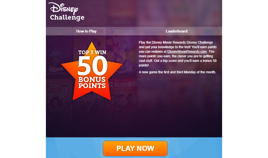 New Disney Challenges on Disney Movie Rewards