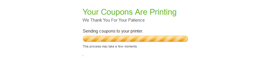 Dialogue box when coupons are "printing" even if you set it to print to a PDF.