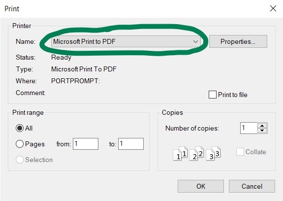 Change your printer settings to to to a PDF instead of wasting ink and paper.