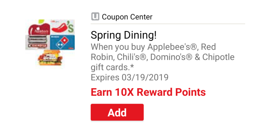 10x Rewards on Select Gift Cards at Safeway