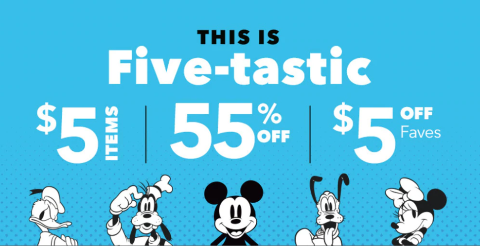 Five-tastic shopDisney Sale