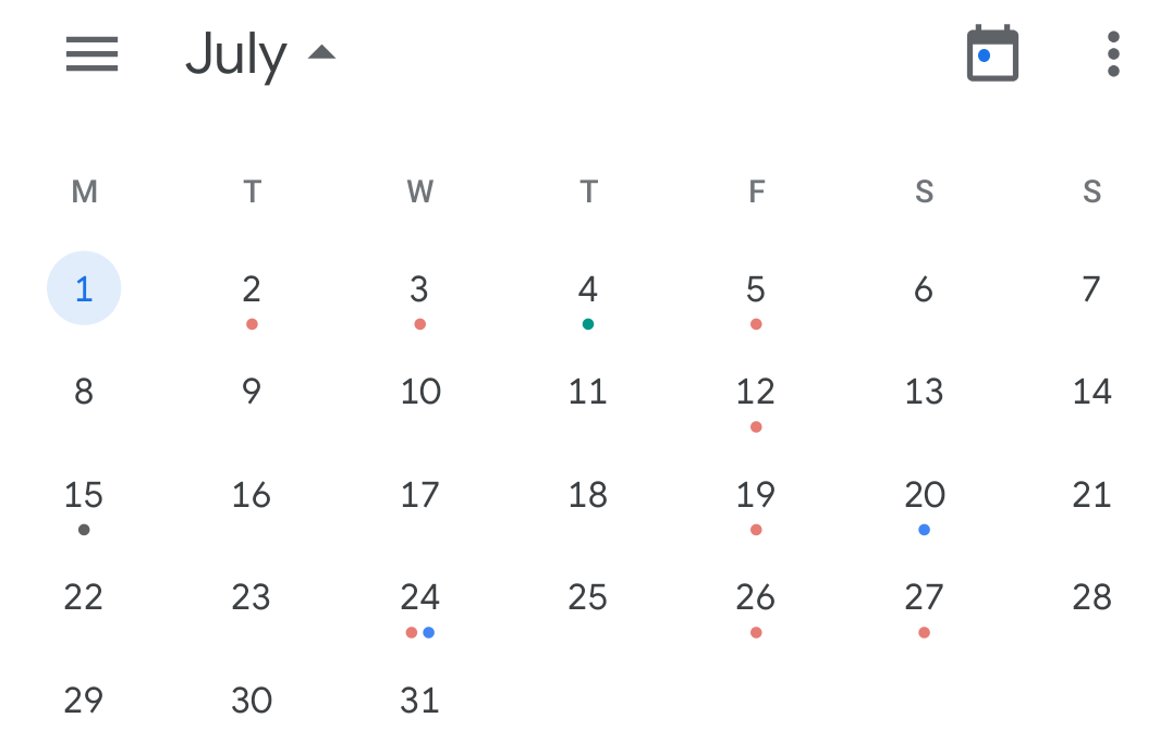 End of the Month, July Edition