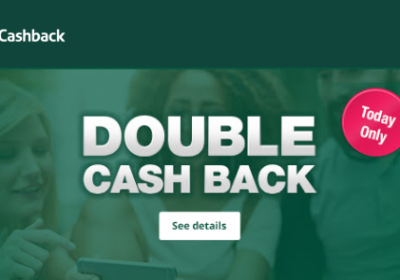Double Cash Back from TCB Today Only