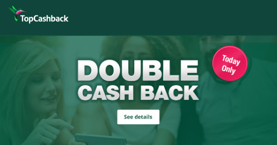 Double Cash Back from TCB Today Only