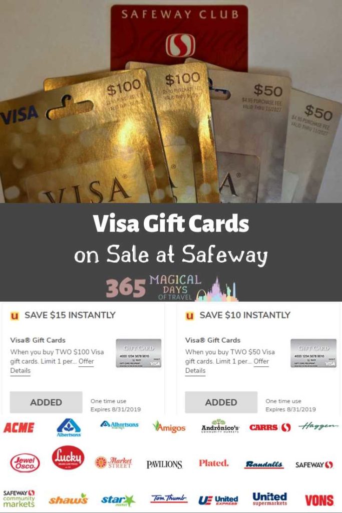 Visa Gift Cards on Sale at Safeway 365 Magical Days of