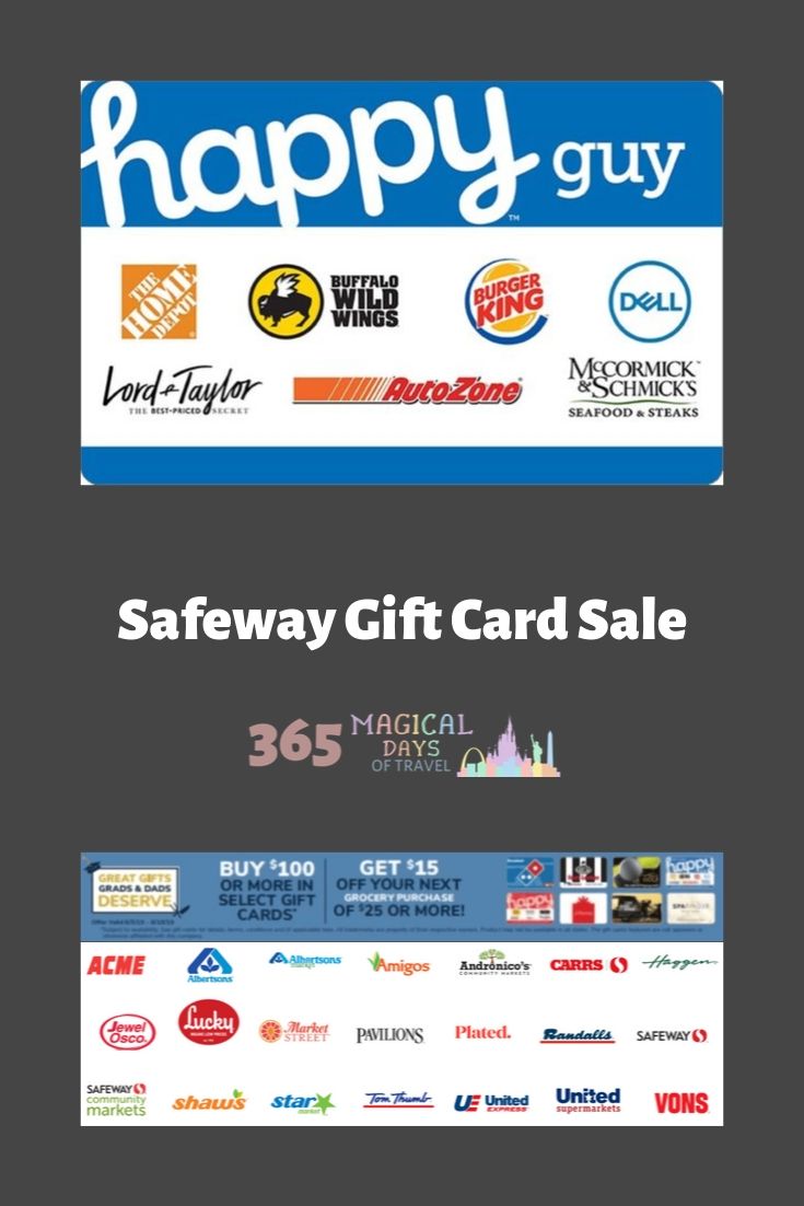 Safeway Gift Card Sale 365 Magical Days of Travel